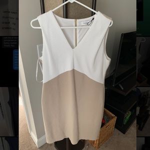 Cabin Klein White & Beige Knitted Dress